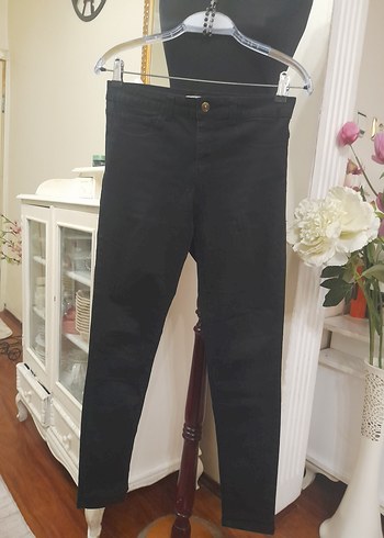 Siyah Kadın Skinny Denim Pantolon - Görsel 13