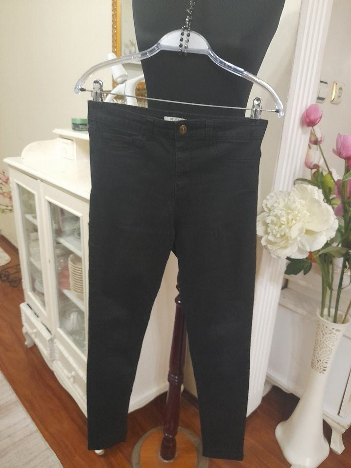 Siyah Kadın Skinny Denim Pantolon - Görsel 4