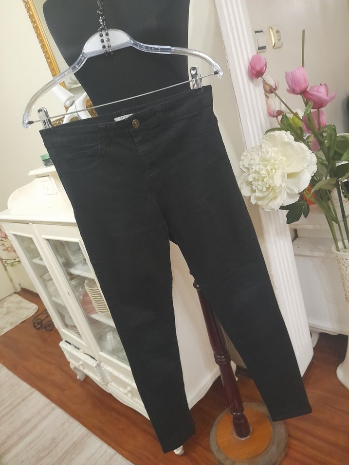 Siyah Kadın Skinny Denim Pantolon - Görsel 5