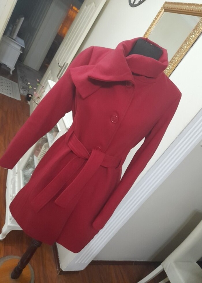 Kaşe şık kaliteli kaban #defacto - Görsel 3