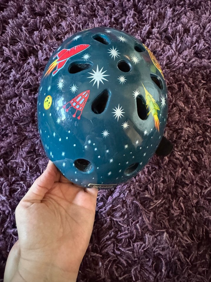 Desenli  Çocuk Bisiklet Kaskı - Görsel 3