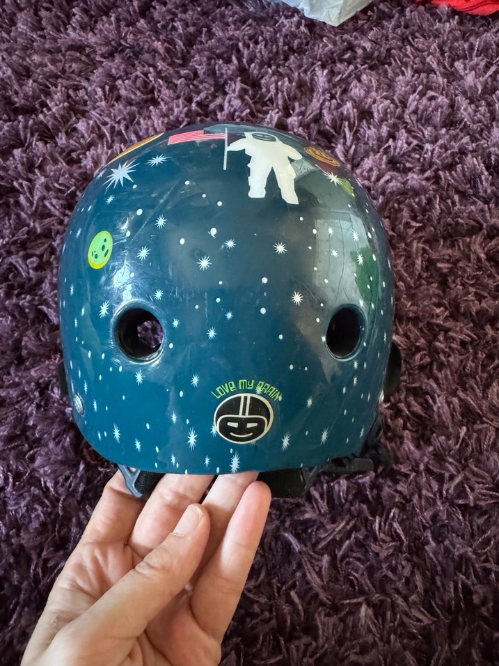 Desenli  Çocuk Bisiklet Kaskı - Görsel 2