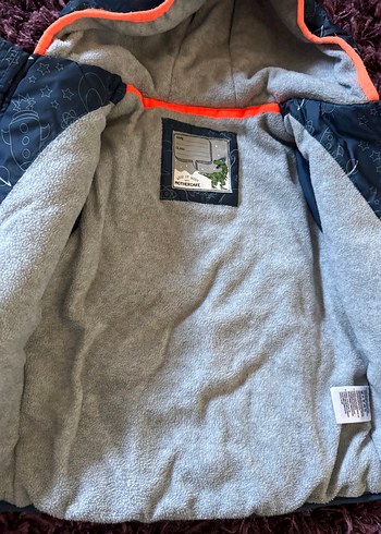 Erkek Çocuk Mavi Kapüşonlu Fermuarlı Ceket - Görsel 3