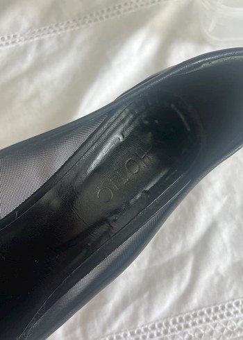 38 Beden Piliseli Siyah Stiletto Topuklu Kadın Ayakkabı