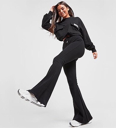 Siyah Flare Pantolon