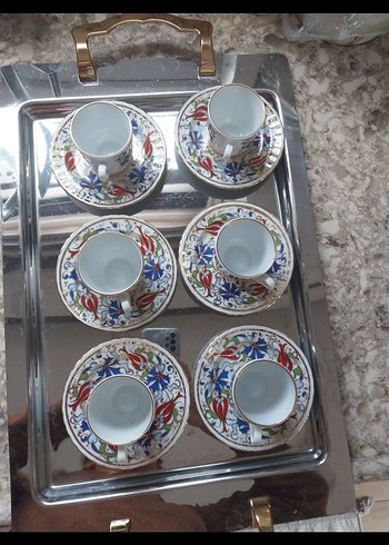 Beden ARMADA ÇİNİ LALE DESENLİ 6'LI FİNCAN TAK