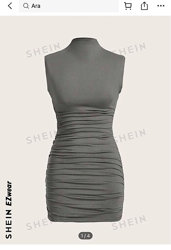 shein gri elbise
