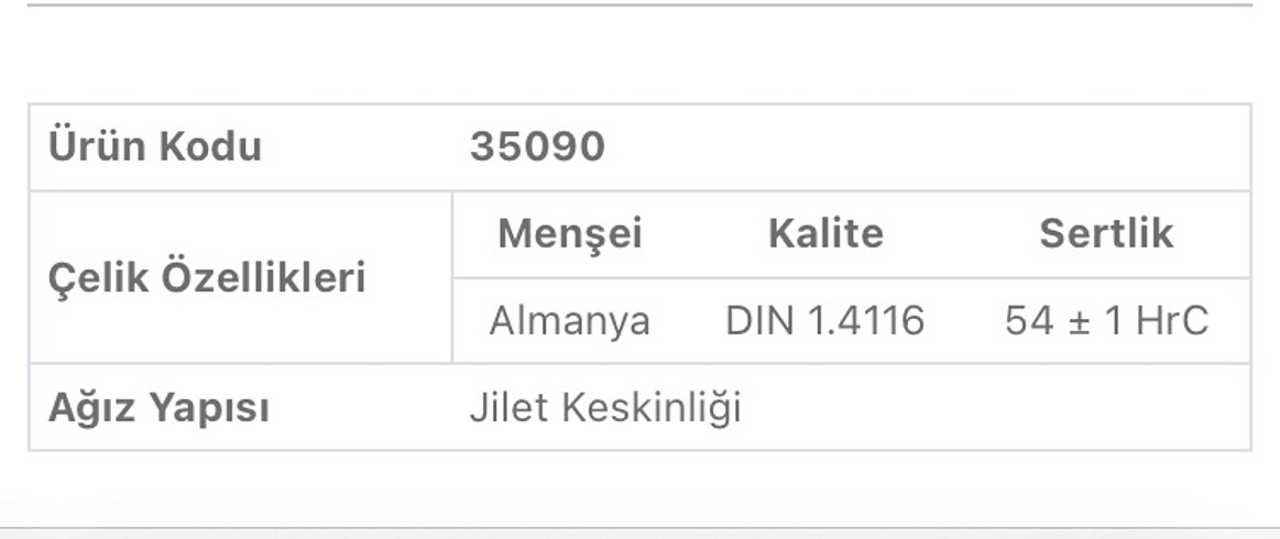  Beden Pirge 19 cm şef bıçağı
