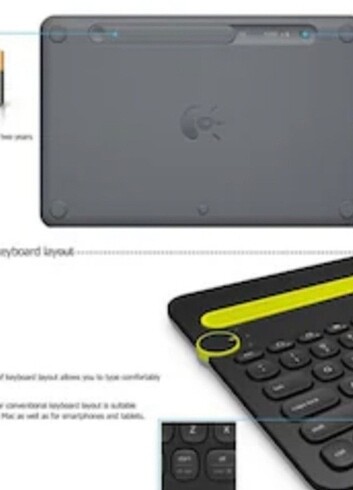 Logitech Bluetooth lu klvaye+ipad - Görsel 5
