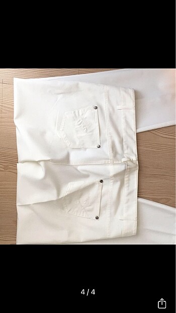 46 Beden beyaz Renk Beyaz Pantolon