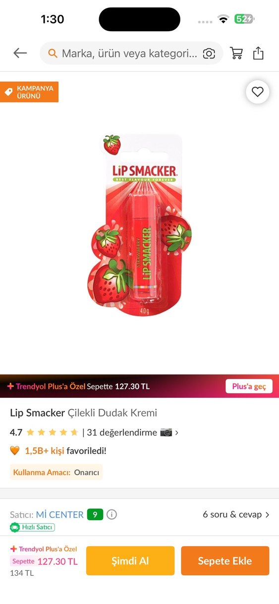 LiPSMACKER Çilek Aromalı Renkli Dudak Balmı - Görsel 2