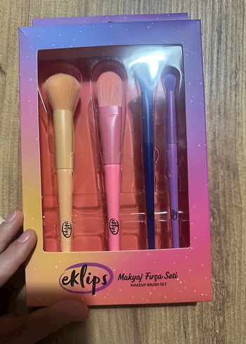 Eklips Pastel Renkli Makyaj Fırçası Seti - Görsel 2