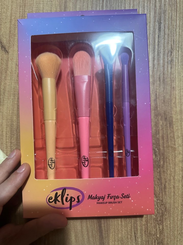 Eklips Pastel Renkli Makyaj Fırçası Seti - Görsel 2