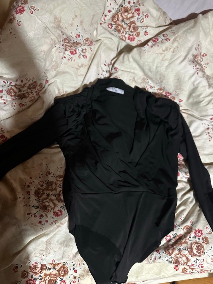 Uzun Kollu Siyah body - Görsel 2