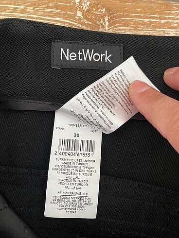 36 Beden siyah Renk Network marka kadın pantolonu