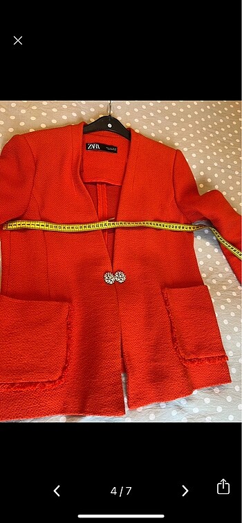 l Beden kırmızı Renk Zara ceket