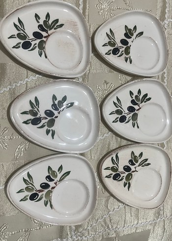 Karaca zeytinli 6 adet çay tabağı
