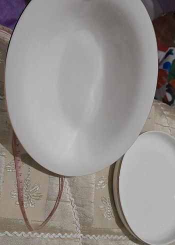  Beden karaca inci 26 cm Oval Servis Tabağı gold