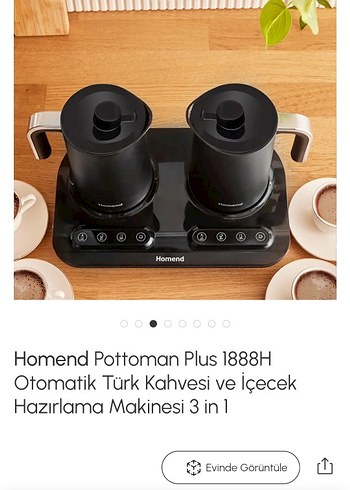 Karaca Homend Pottoman Plus 1888H Otomatik Çay Makinesi