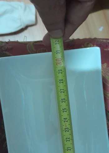 Karaca karaca sunum Beyaz Uzun Dikdörtgen Tabak adet