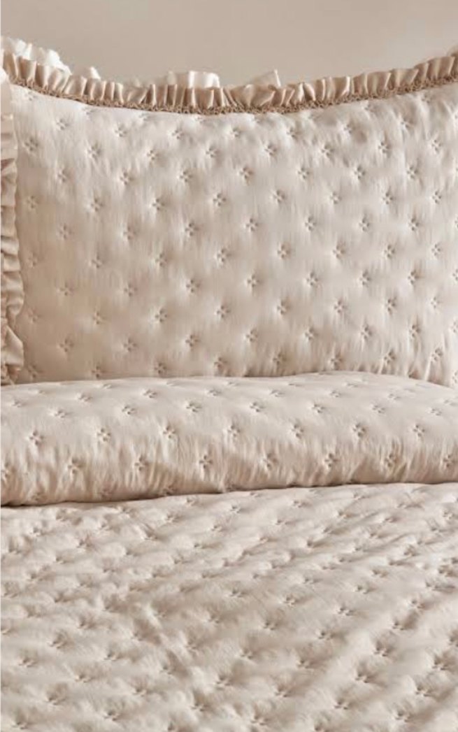 Karaca Çift kişilik yatak örtüsü çift kişilik istenirse tekte vr - Görsel 2