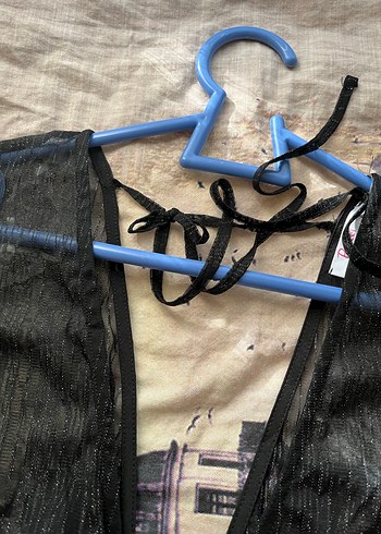 Pentı Uzun Siyah Kadın Sabahlık - Görsel 7