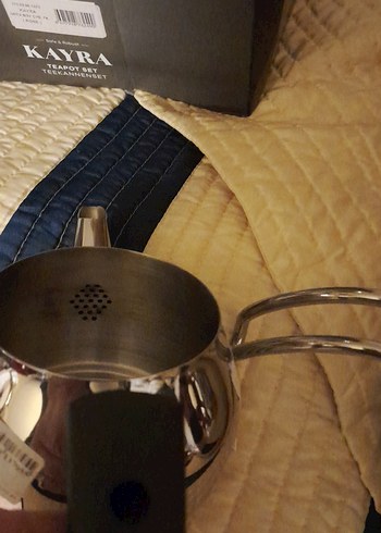 karaca mini boy Siyah Kulplu Çaydanlık Seti - Görsel 3