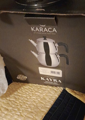 karaca mini boy Siyah Kulplu Çaydanlık Seti - Görsel 7