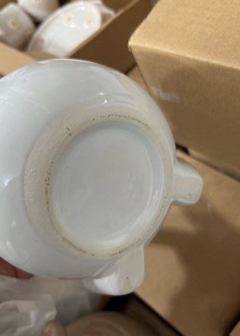 Beyaz Tavşan Figürlü Kapaklı porselen - Görsel 4