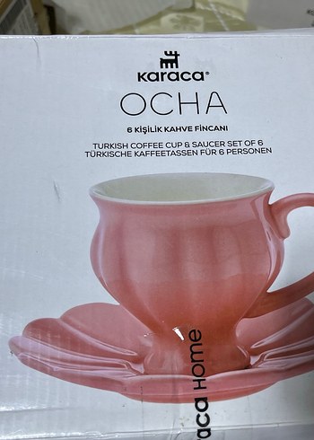 Karaca Pastel Pembe porselen Fincan ve Tabak Seti - Görsel 3