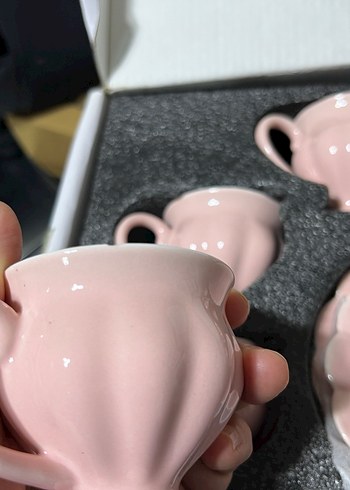 Karaca Pastel Pembe porselen Fincan ve Tabak Seti - Görsel 5