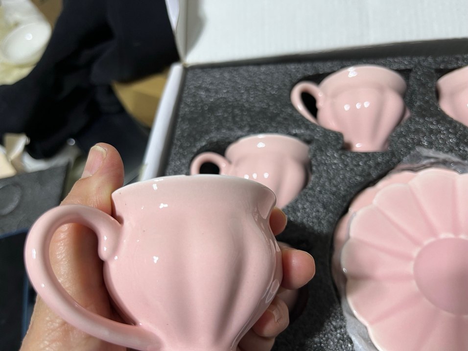 Karaca Pastel Pembe porselen Fincan ve Tabak Seti - Görsel 5