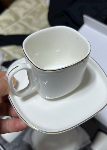 Karaca stream  plato 6'lı Porselen Fincan Seti - Görsel 2