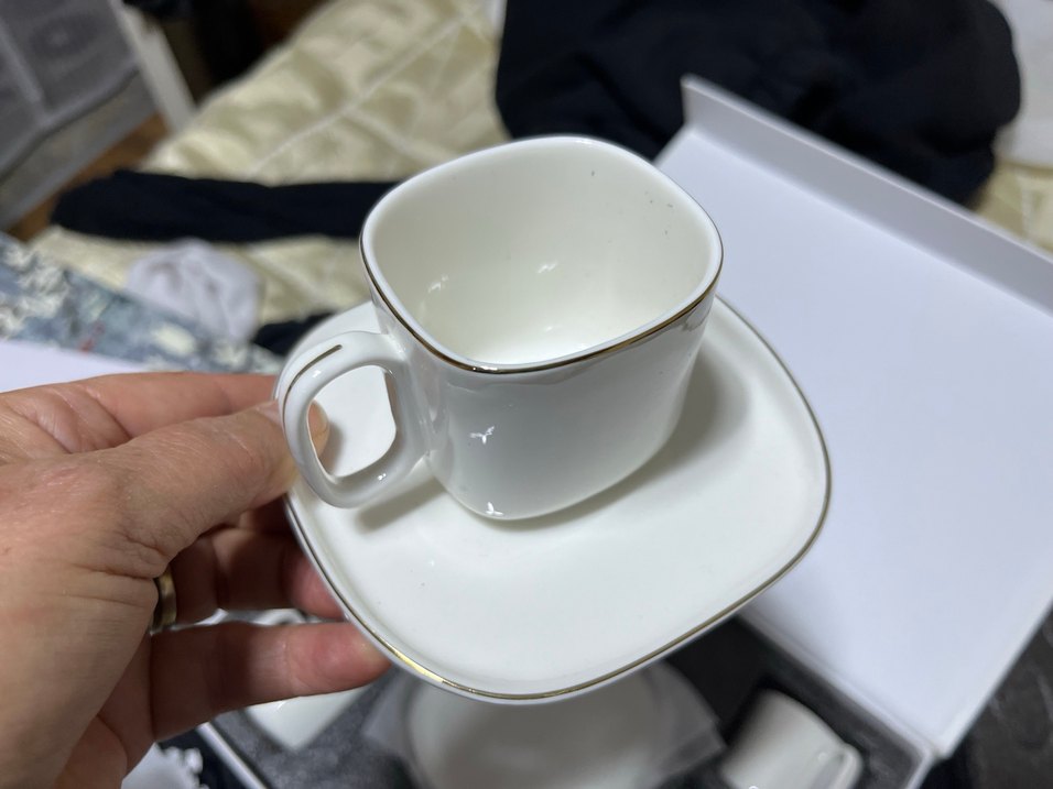 Karaca stream  plato 6'lı Porselen Fincan Seti - Görsel 2