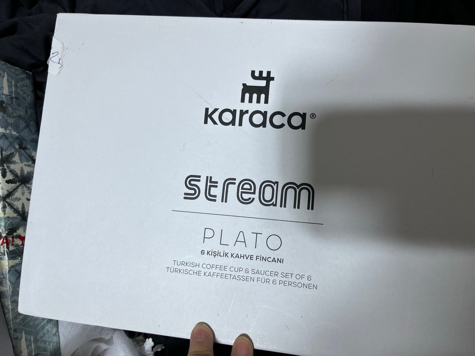 Karaca stream  plato 6'lı Porselen Fincan Seti - Görsel 4