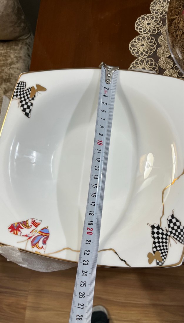 Karaca incıKelebek Desenli Beyaz Porselen yemek tabagı 6 adet - Görsel 5