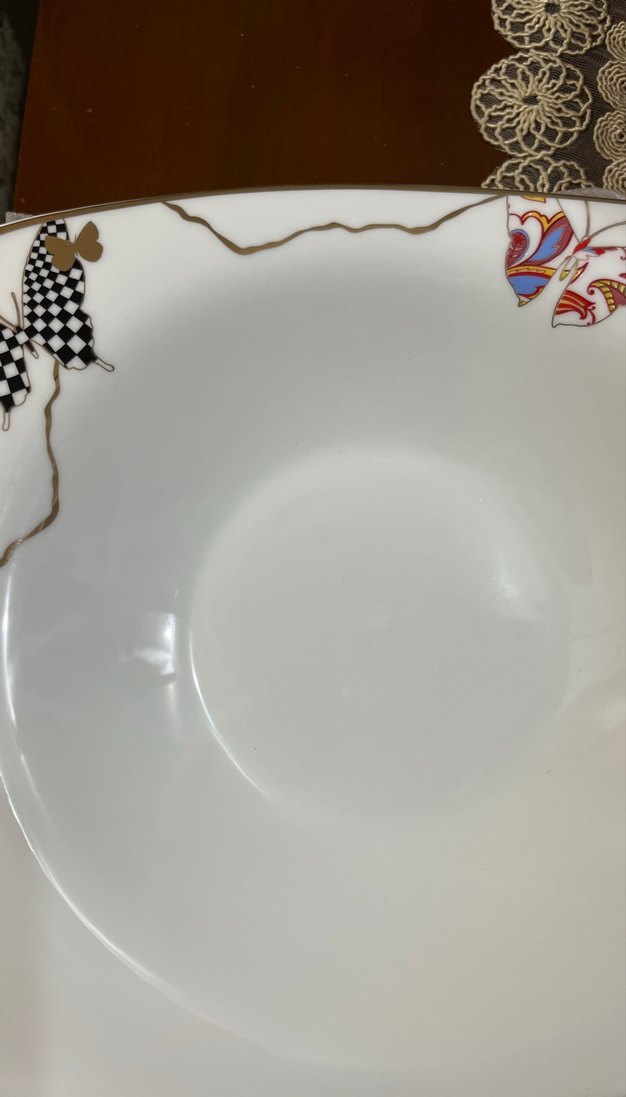 Karaca incıKelebek Desenli Beyaz Porselen yemek tabagı 6 adet - Görsel 2