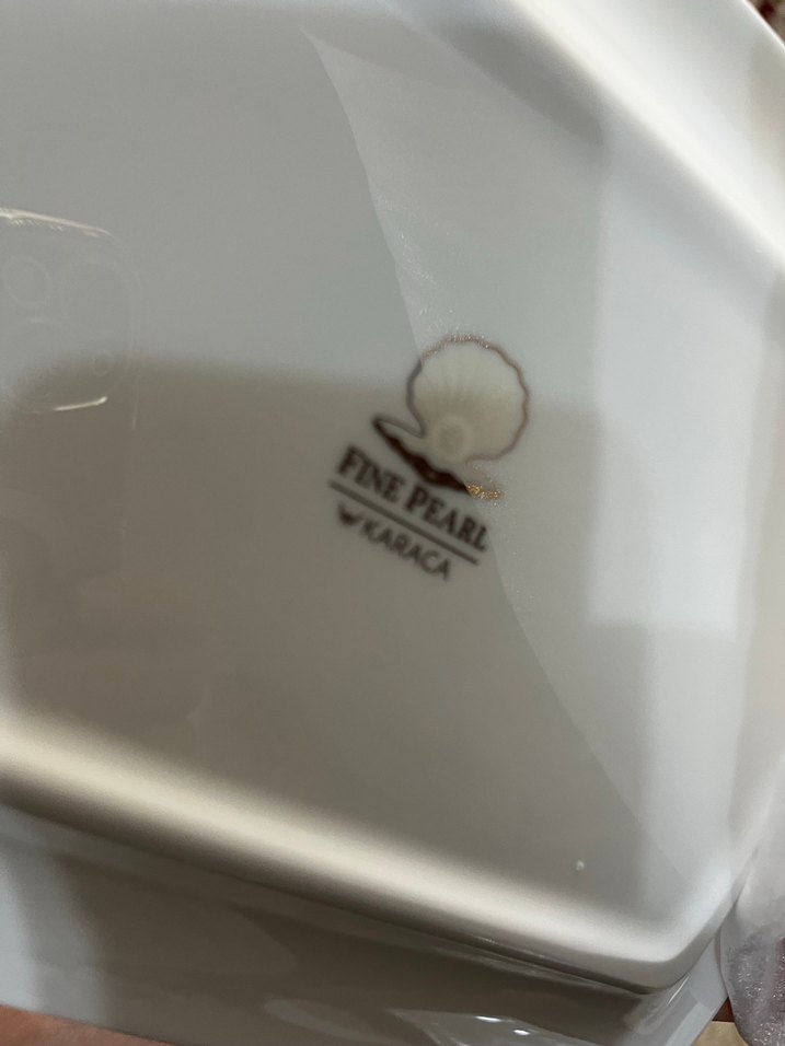 Karaca Gri Dal Desenli Beyaz Servis Tabağı - Görsel 4