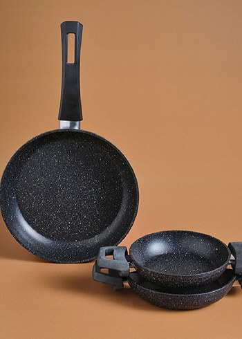 karaca Siyah Granit Kaplama Tava Seti - Görsel 5