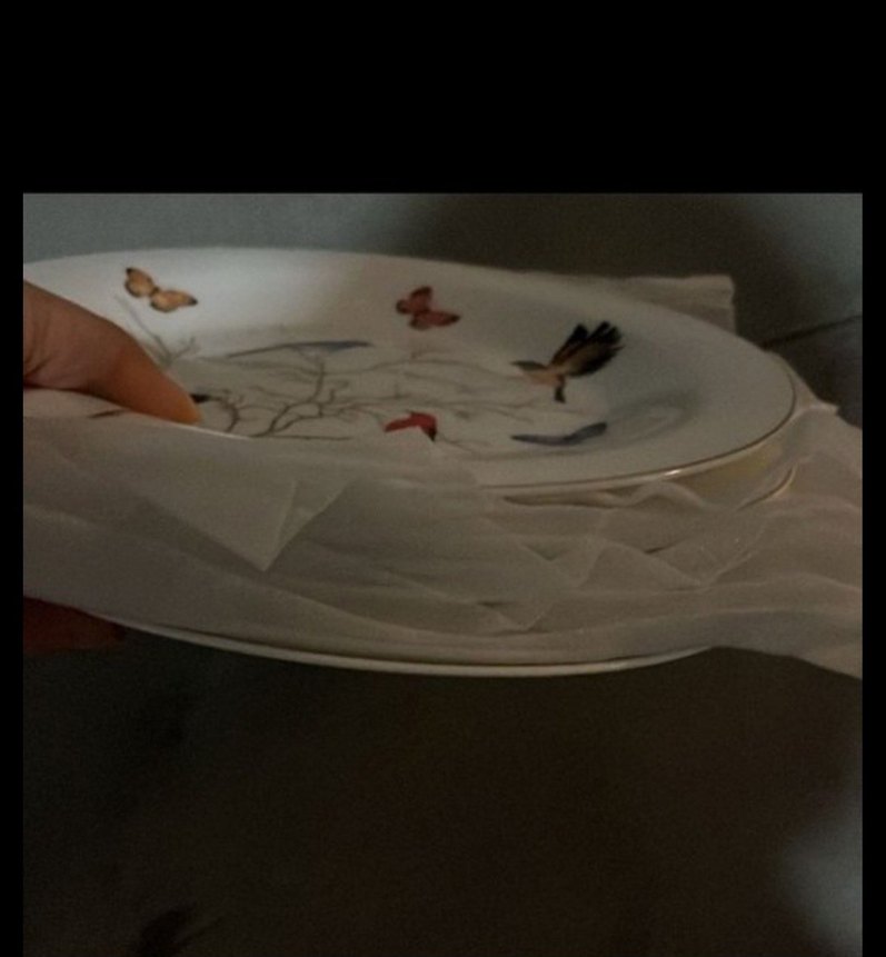 karaca inci serisi Kelebek ve Kuş Desenli Beyaz Yemek Takımı - Görsel 4