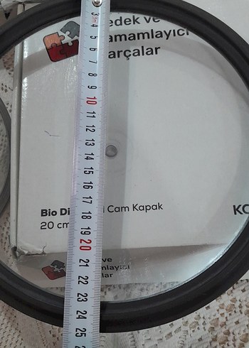Karaca 24 cm Cam Kapak Yedek Parça fume - Görsel 4