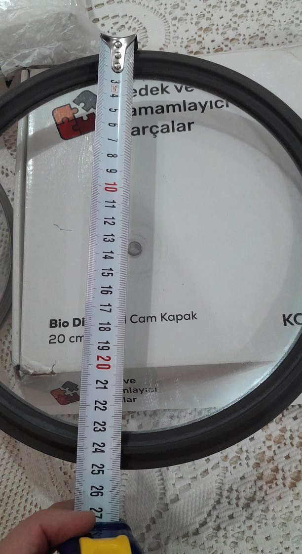 Karaca 24 cm Cam Kapak Yedek Parça fume - Görsel 4