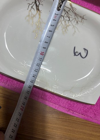 Beyaz Dal Desenli Porselen Tabak Seti adettttttttttttt - Görsel 11