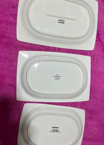 Beyaz Dal Desenli Porselen Tabak Seti adettttttttttttt - Görsel 5