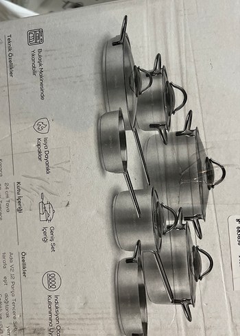 Karaca ADA V2 12 Parça Gri Tencere Seti - Görsel 4