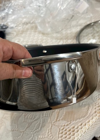 Karaca Gri Cam Kapaklı Tencere steel3ply 30 cm - Görsel 7