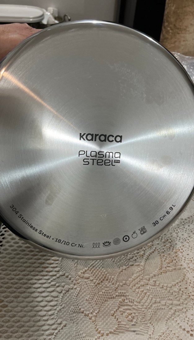 Karaca Gri Cam Kapaklı Tencere steel3ply  30 cm - Görsel 5