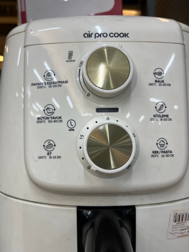 Beyaz Air Pro Cook Fritöz kutusu yok tesşhır magza görselde dura - Görsel 5