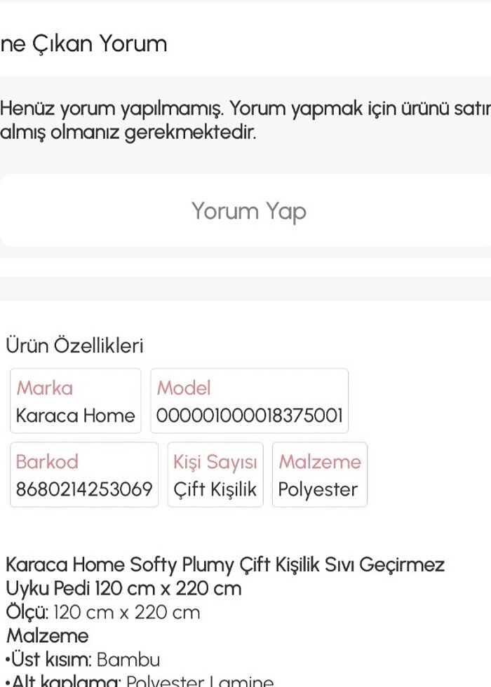 Karaca çift kişilik sıvı geçirmez alez - Görsel 2