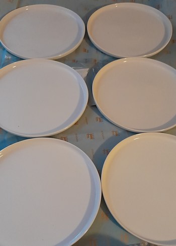 karaca Beyaz Yuvarlak Tabaklar 6'lı Set